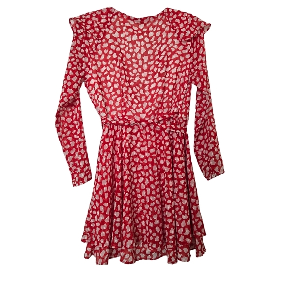 NWOT Free People Womens Ruffled Wrap Mini Dress size S - Picture 3 of 16